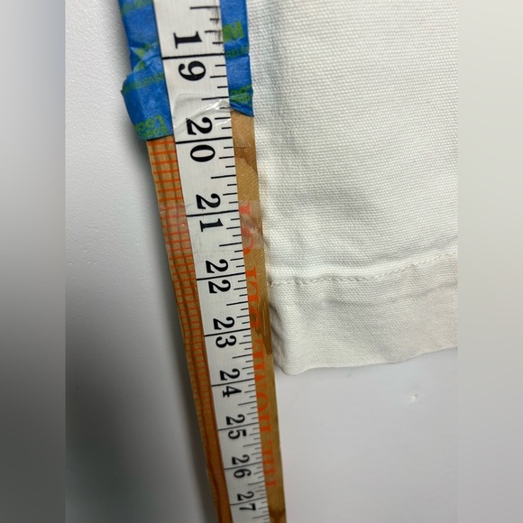 Madewell Size 25 Wide Leg Button Fly Denim Jeans Tan Off White Old Money - Picture 10 of 14